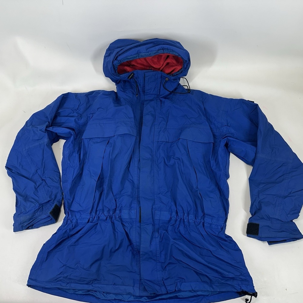 Polo Ralph Lauren‎ Ski Jacket Hi Tech Vintage Hooded Mens XL Blue Fleece Lined